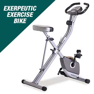 Exerpeutic Folding Magnetic Upright Exercise Bike
