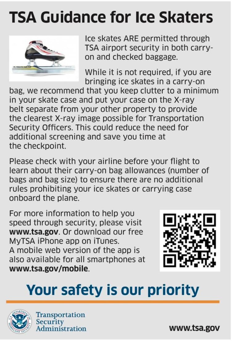 Can You Bring Ice Skates On A Plane
