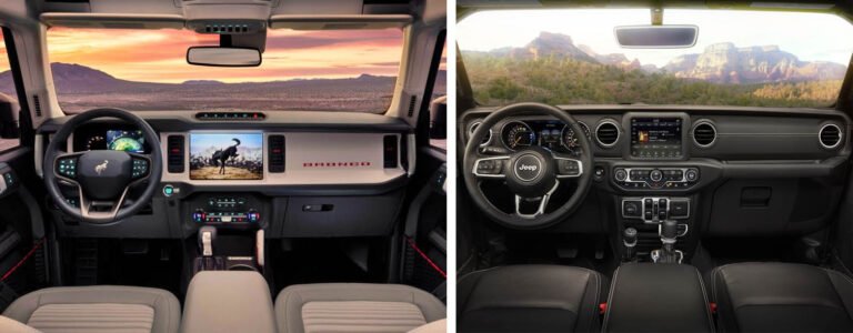 Ford Bronco Vs Jeep Wrangler Interior Dimensions