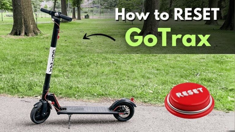 How To Reset Gotrax Scooter