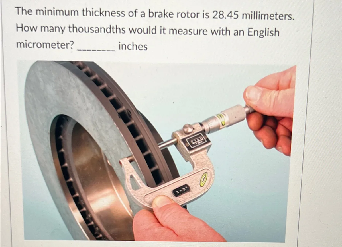 brake rotor minimum thickness