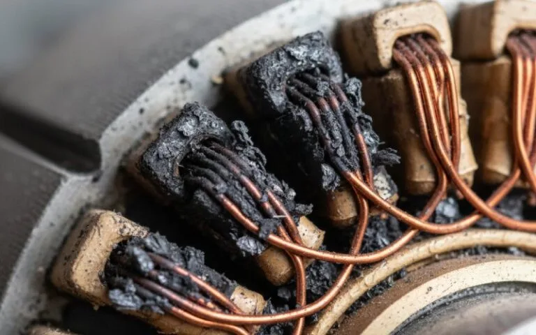 burnt hub motor stator