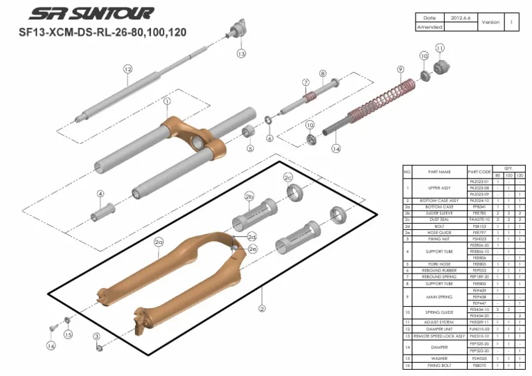 coil spring fork internal diagram