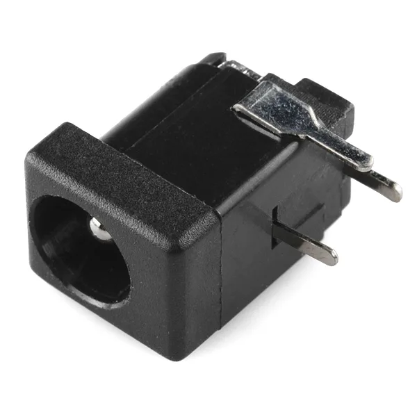 DC barrel jack charging port close-up
