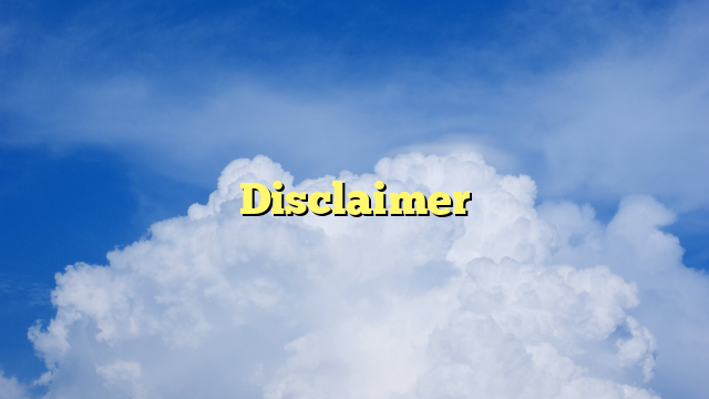 Disclaimer
