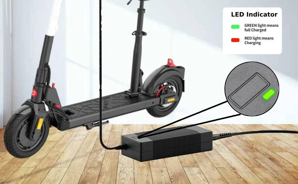 electric scooter charger light red