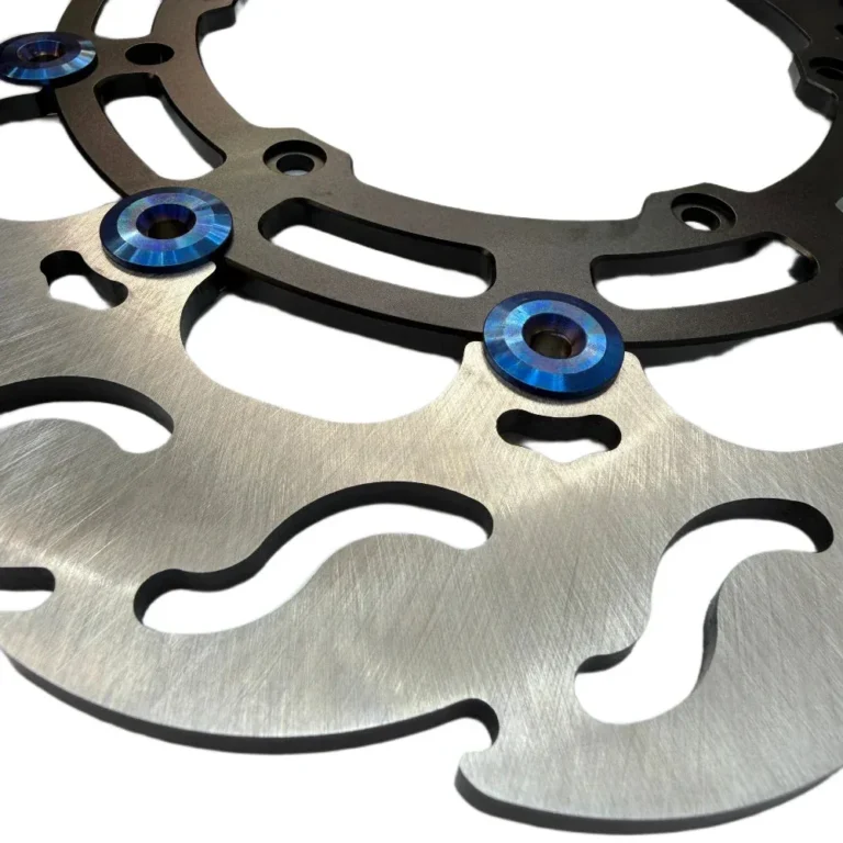 electric scooter disc brake caliper rotor close-up