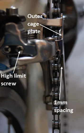 front derailleur limit screws