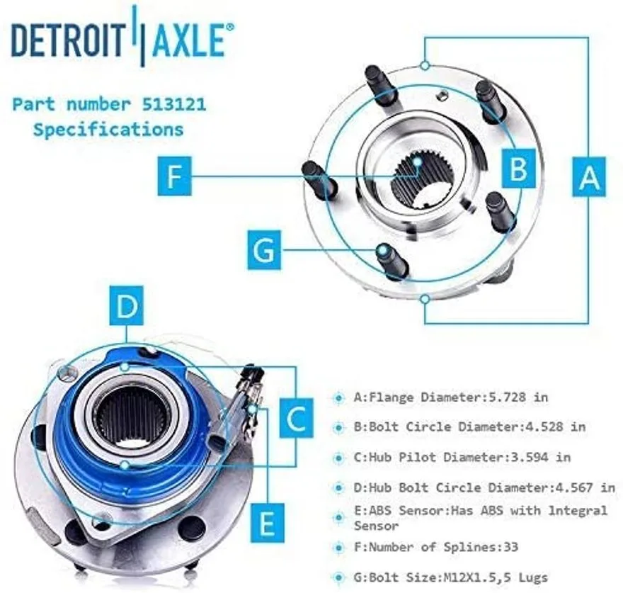 front hub bearings
