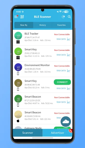 generic BLE scanner app
