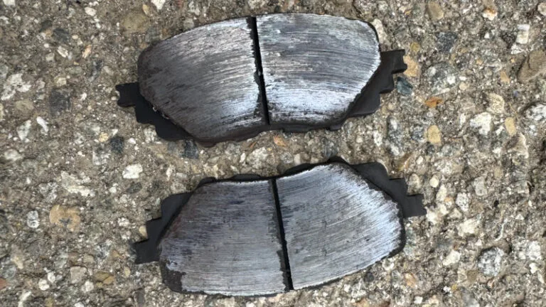 glazed brake pad