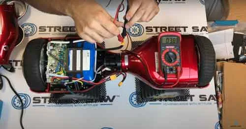 hoverboard battery multimeter test