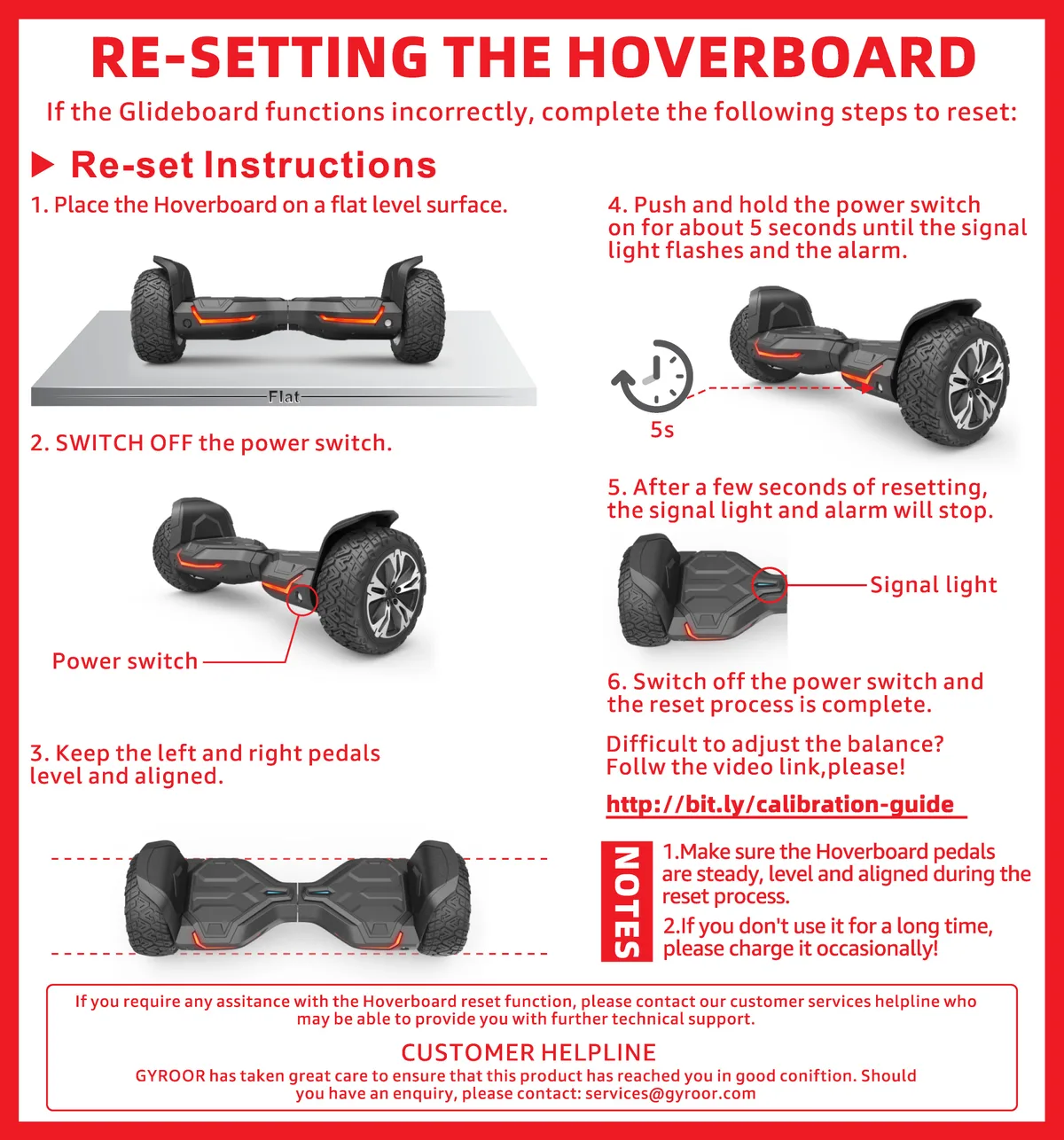 hoverboard calibration manual diagram