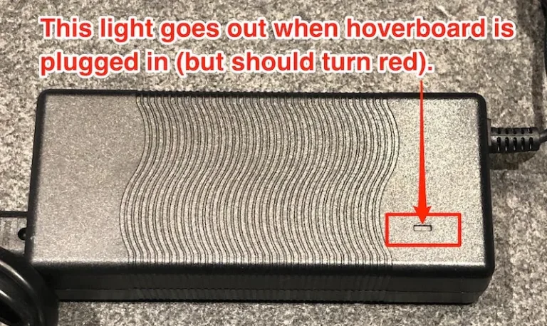 hoverboard won't start after charging