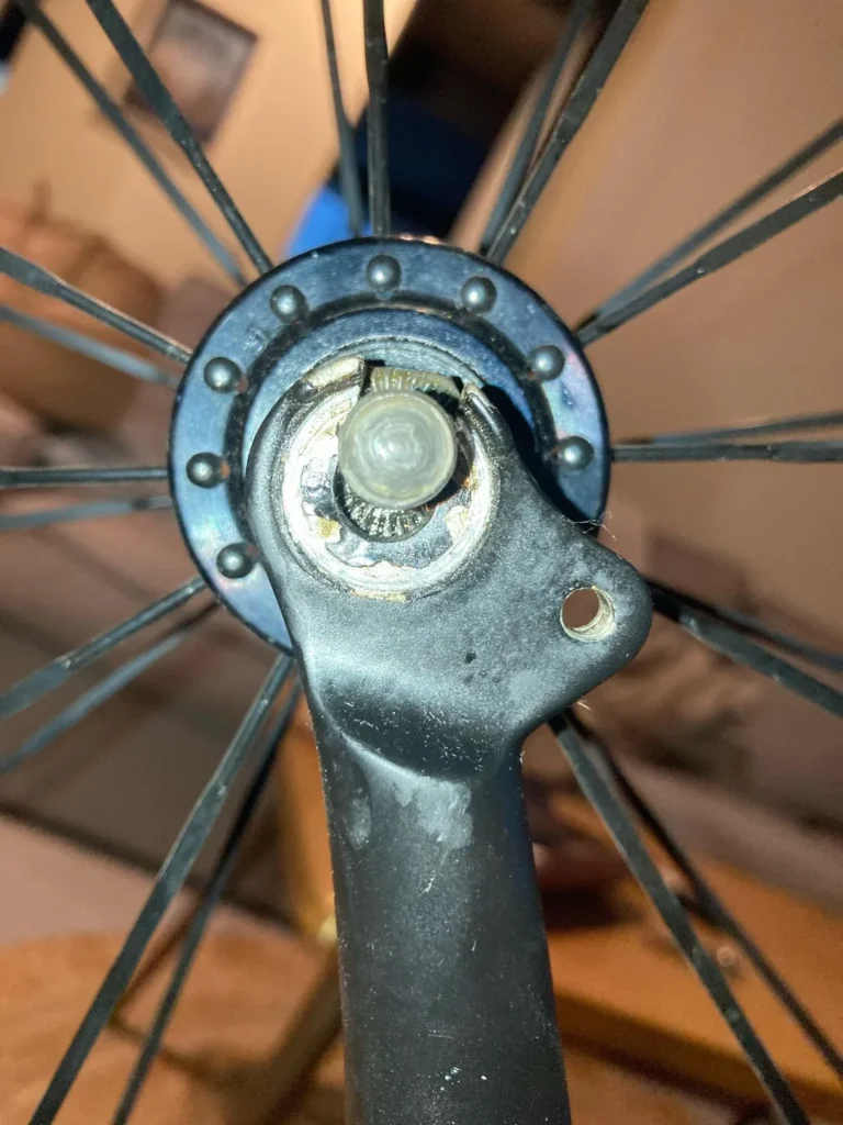 hybrid bike front wheel stuck