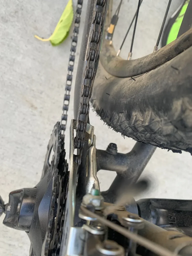 hybrid bike tire rubbing frame