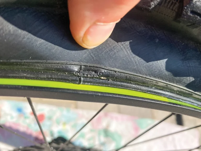 hybrid bike tire sidewall damage