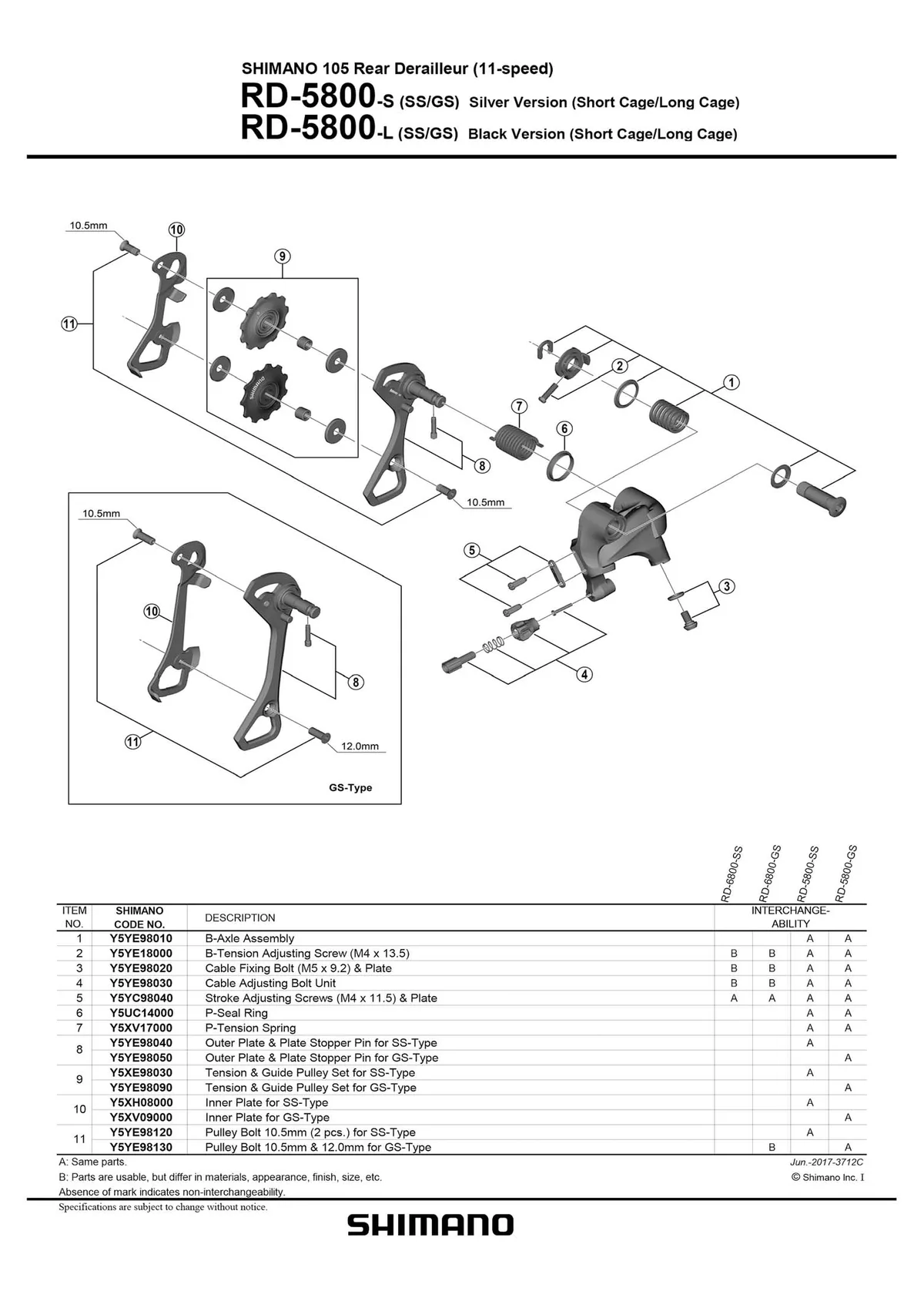 internal shift mechanism