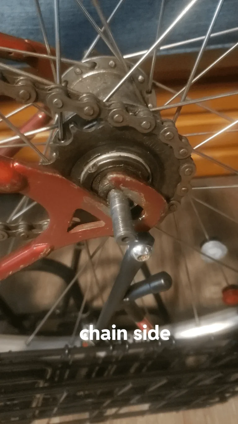 kids bike rear wheel stuck