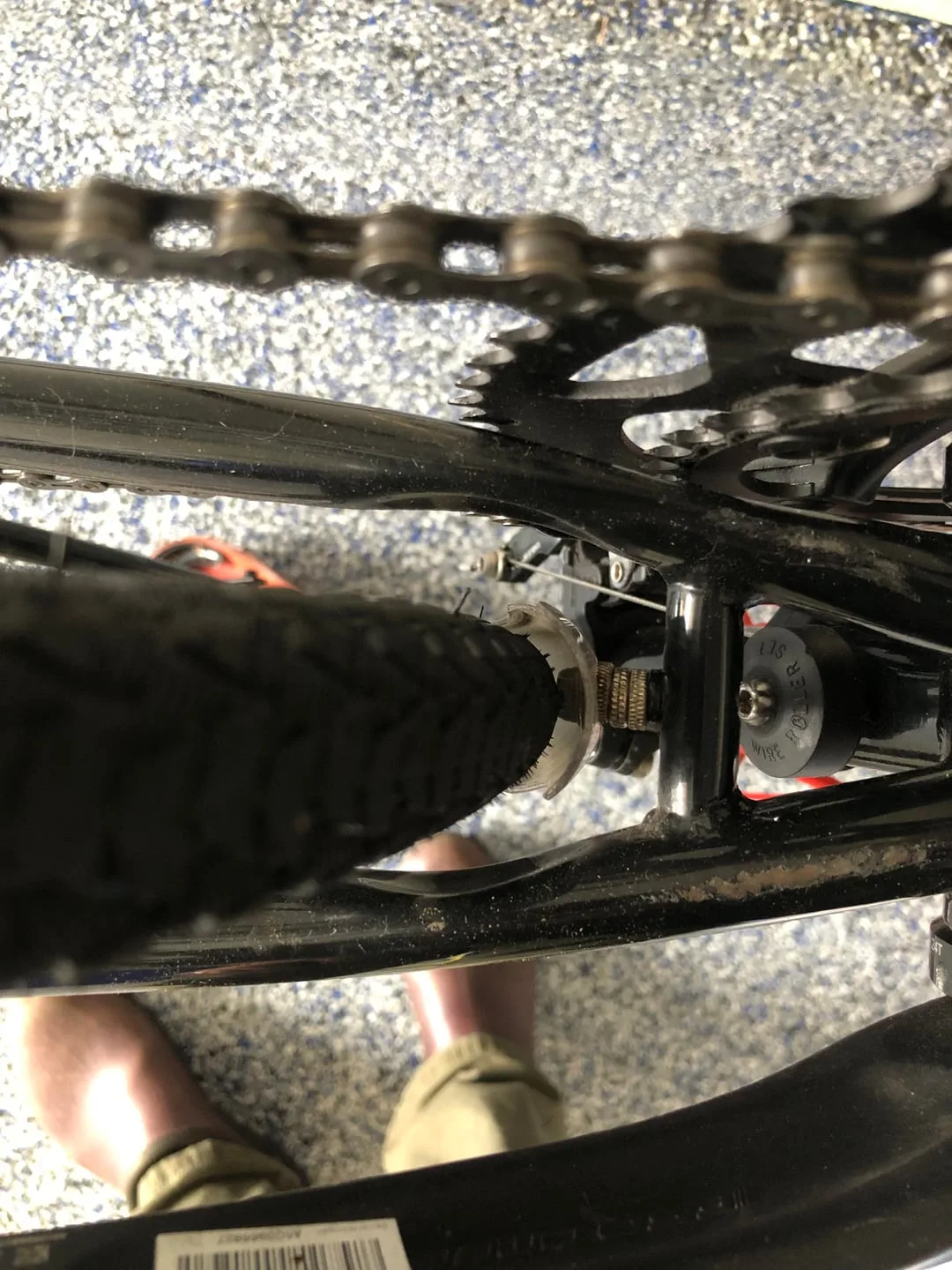 kids bike tire rubbing fender