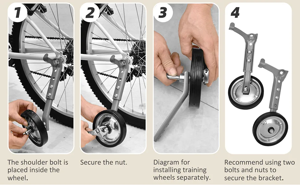 kids bike training wheels wobbling