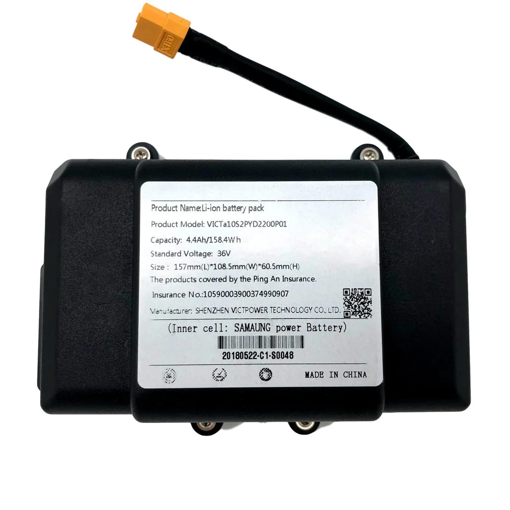 lithium-ion battery pack (36V, 4.4Ah nominal)