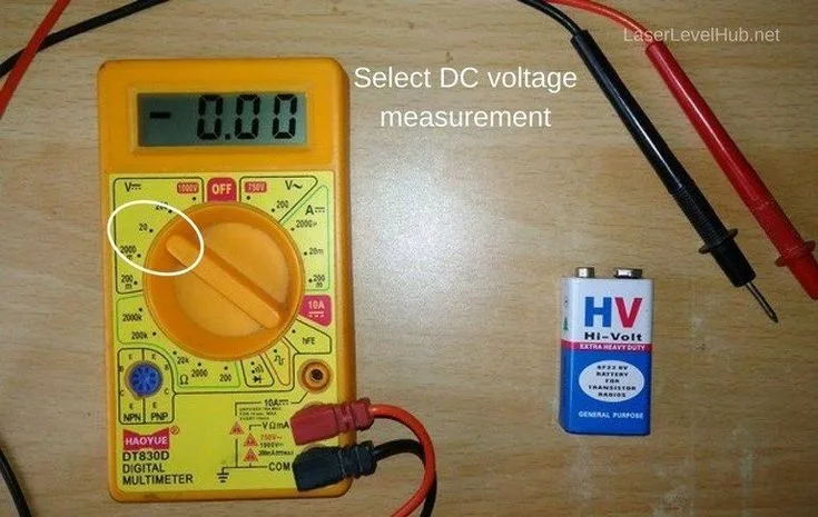 multimeter battery test