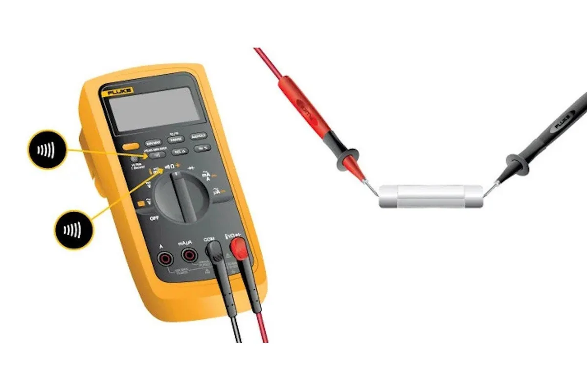 Multimeter DC jack continuity test