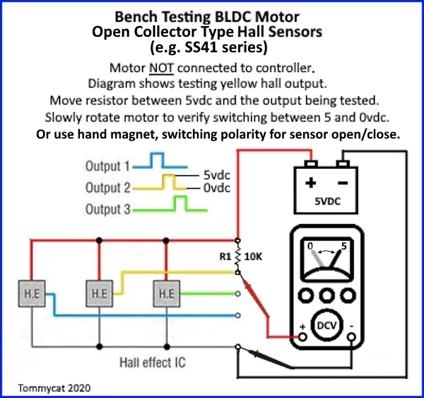 multimeter hall sensor test