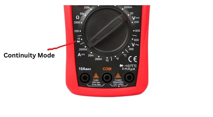 multimeter testing horn button