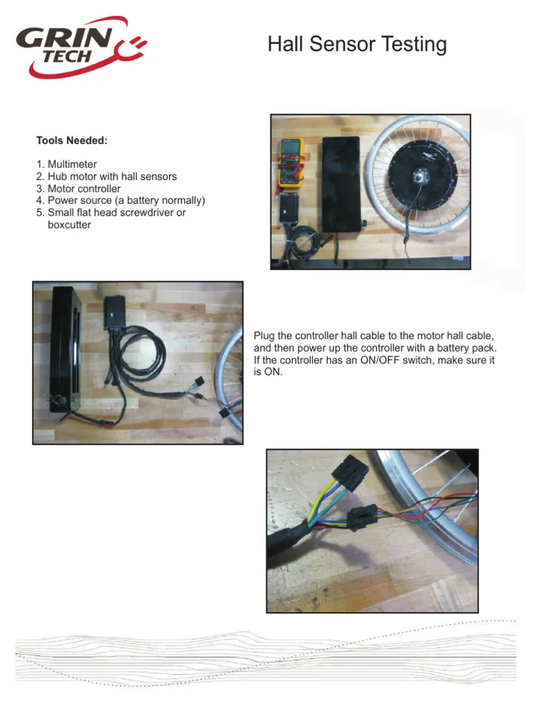 Multimeter testing motor hall sensor