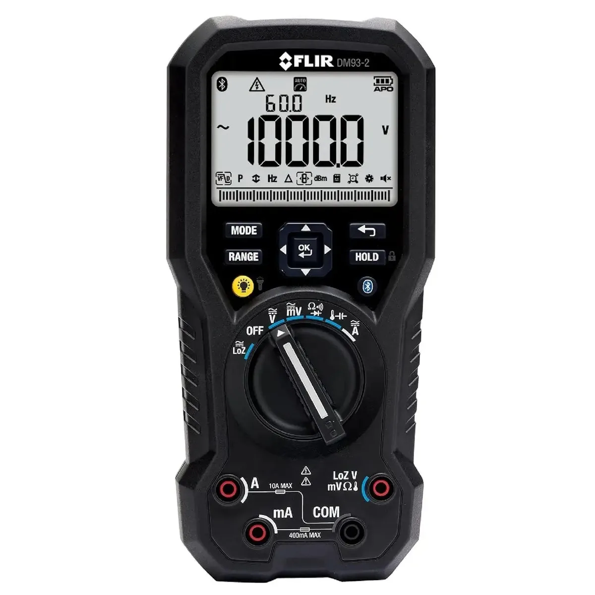 multimeter voltage test display