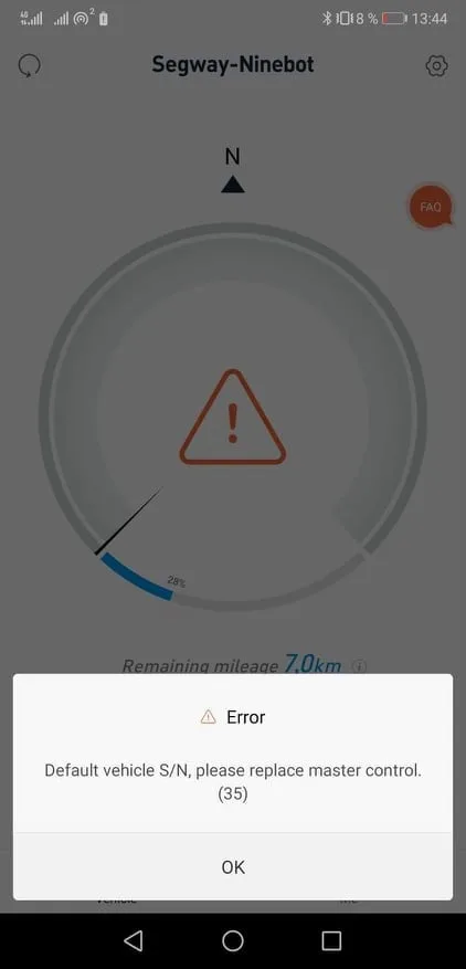 Ninebot S error code list