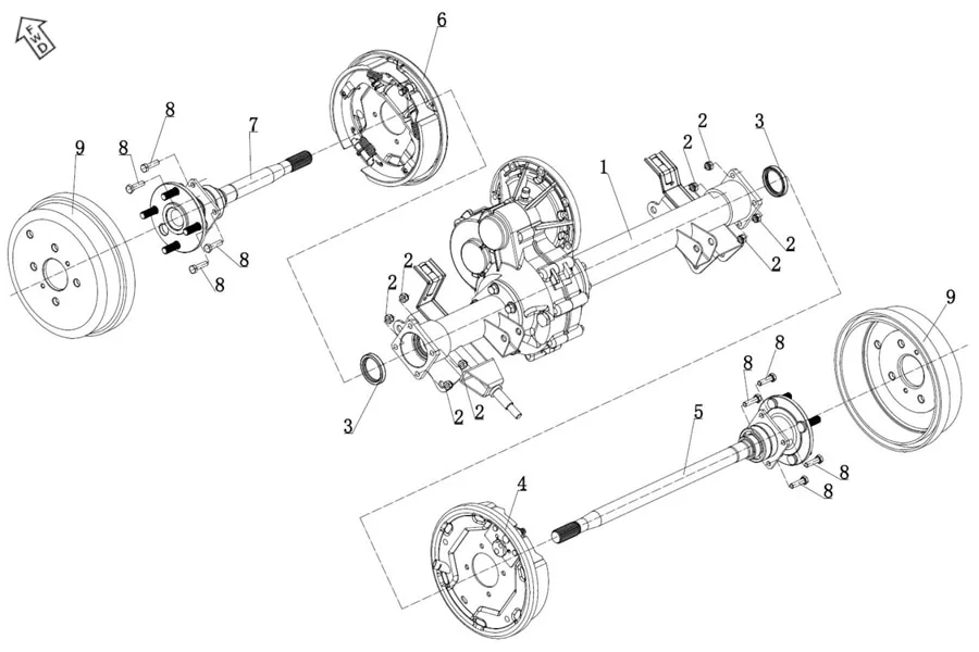 Razor A5 axle components