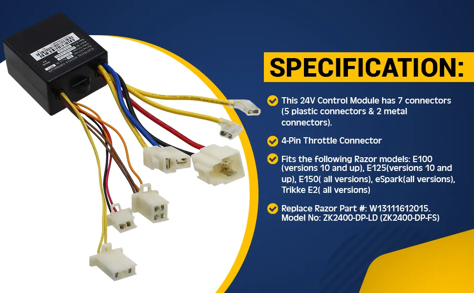 Razor E100 controller wiring