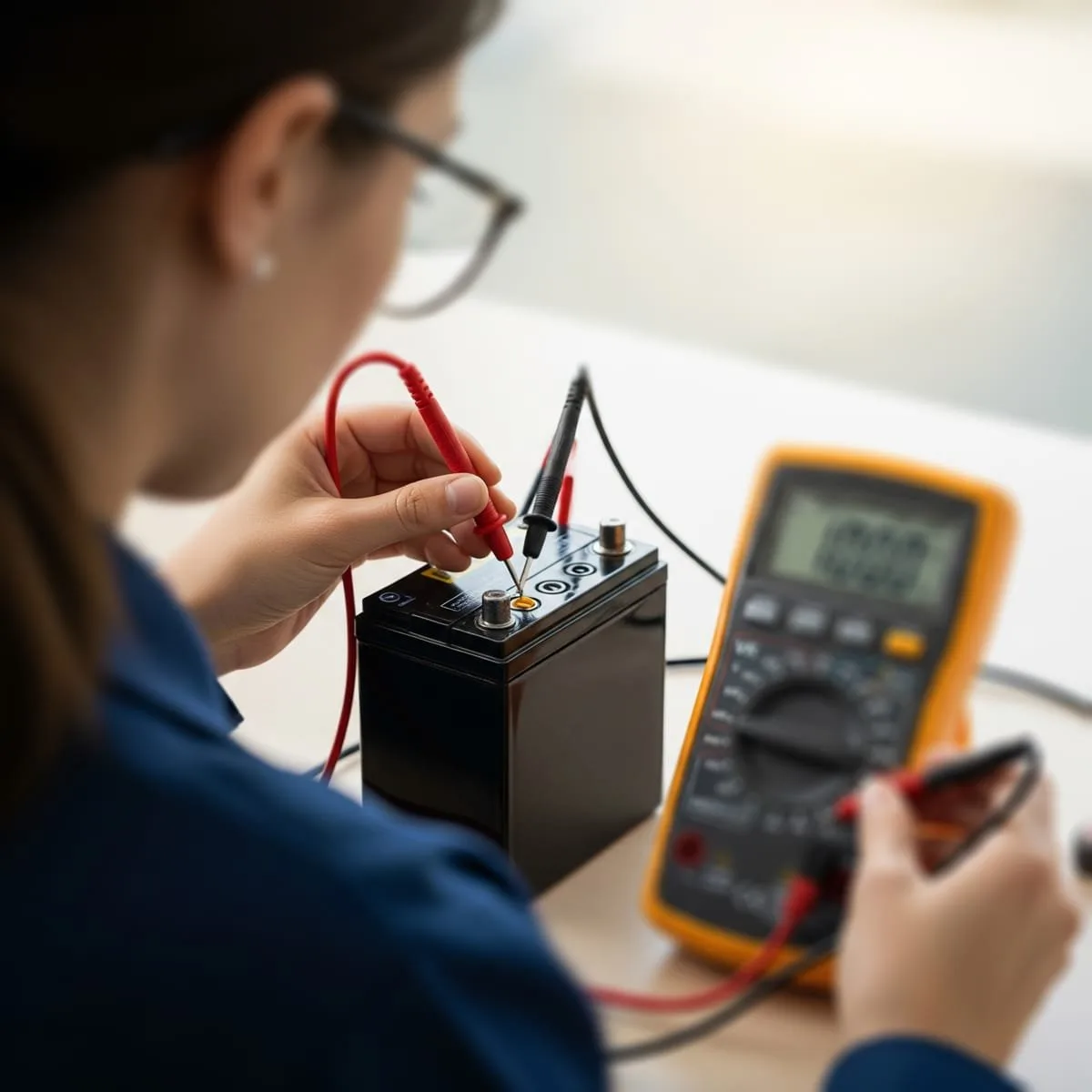 Razor E100 multimeter battery test