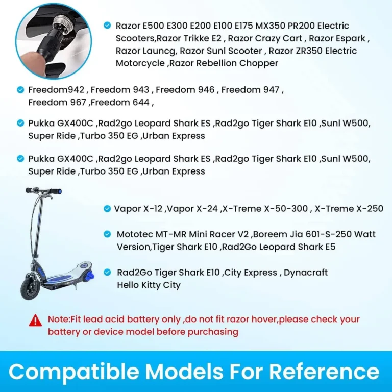 Razor E300 charger problem