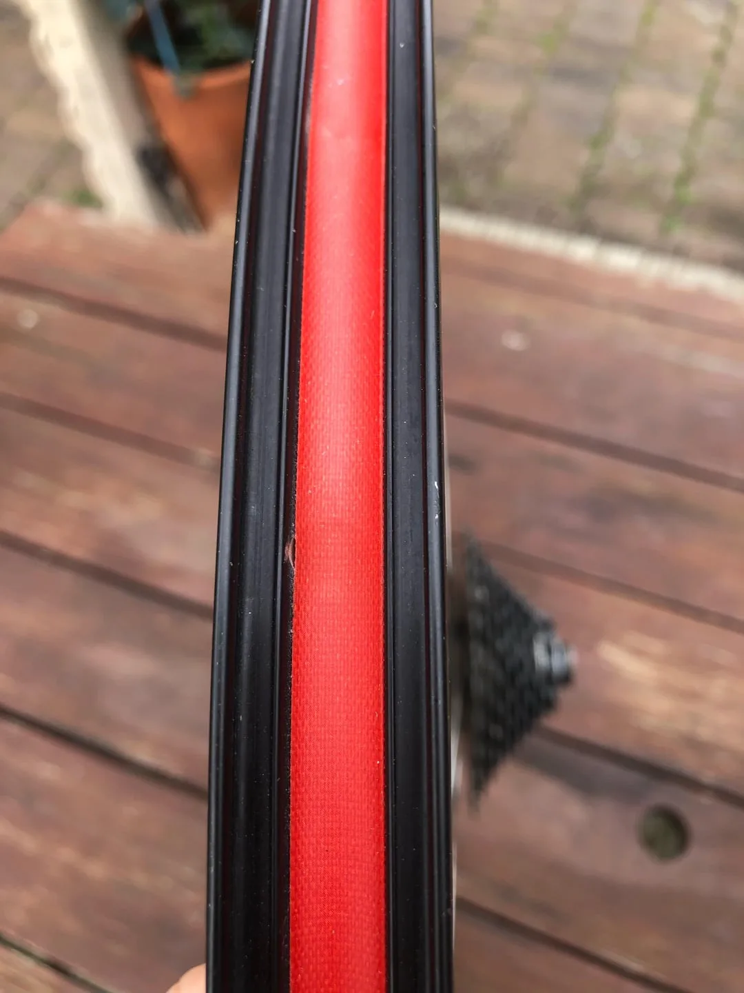 rim tape shifted failed