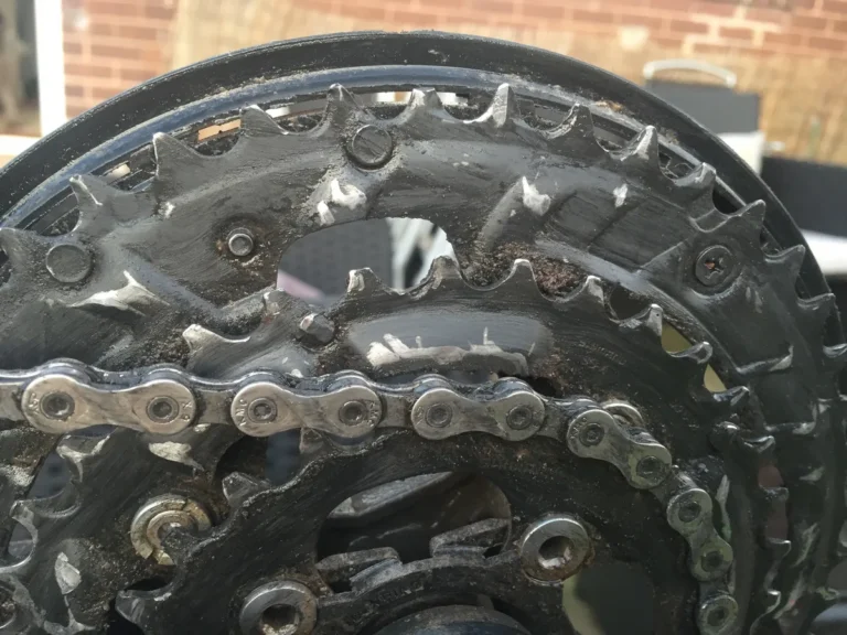 road bike chainring worn