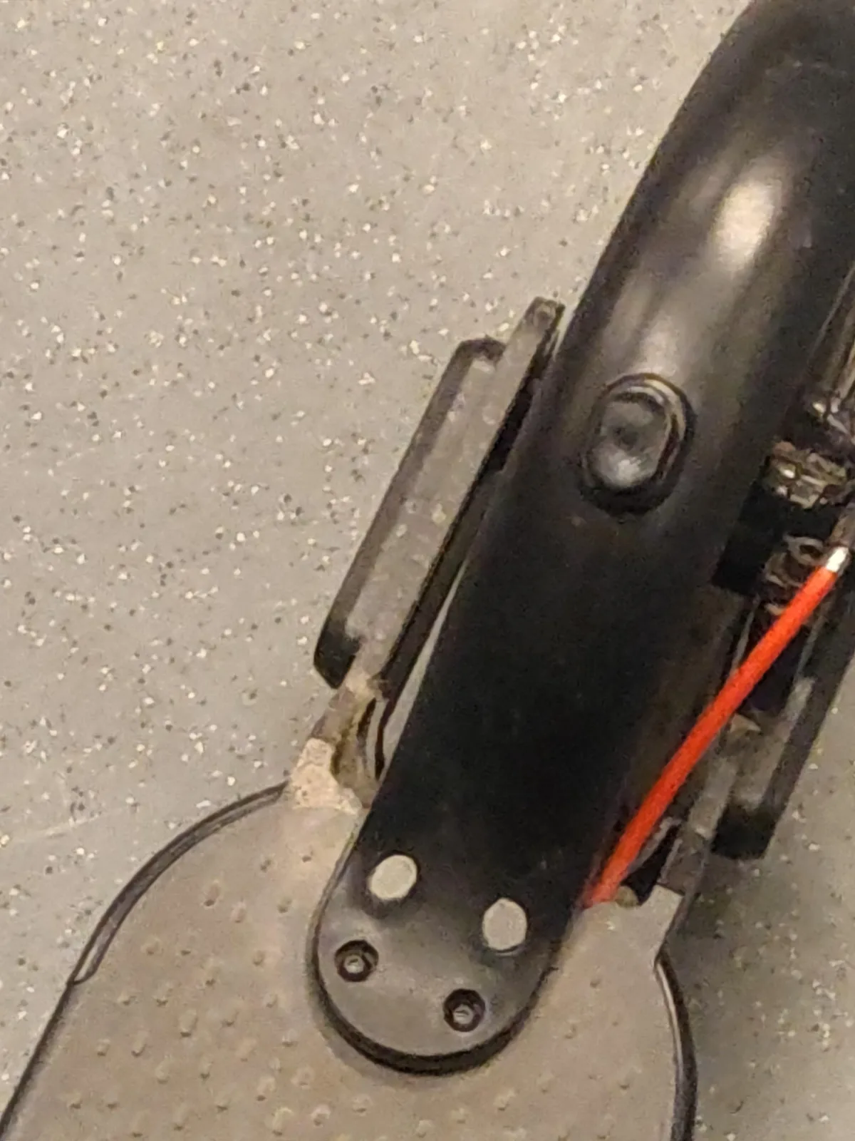 scooter rear fender loose