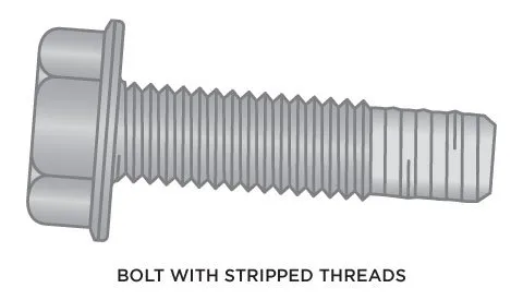 scooter stripped bolt threads