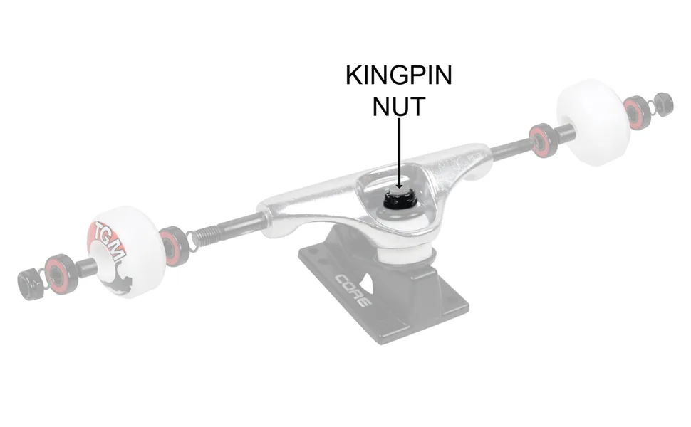 skateboard truck kingpin nut adjustment