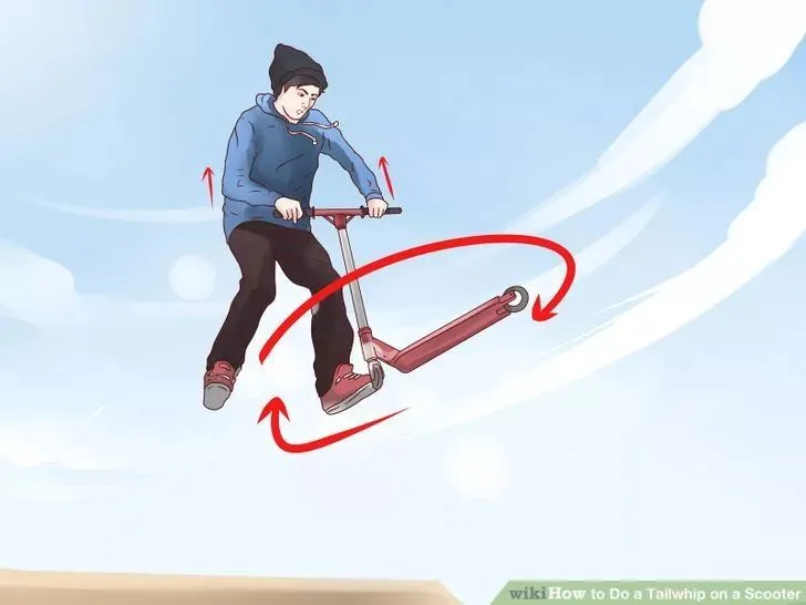 trick scooter tailwhip problem