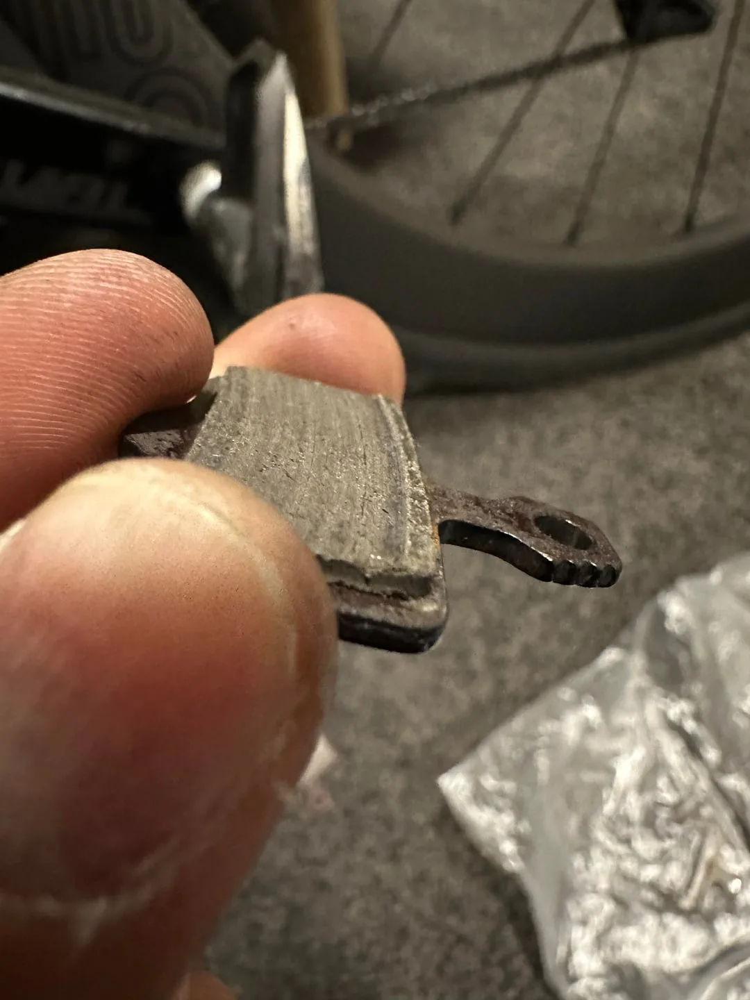 worn brake pad wear indicators