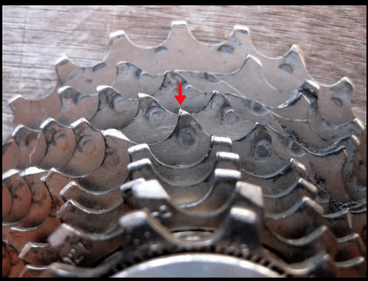 worn cassette teeth